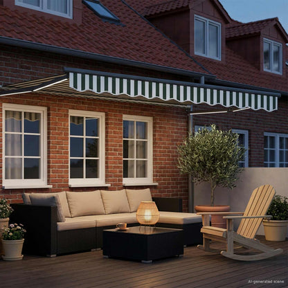 Tenda retrattile manuale con LED 3 x 2,5 m | homemem39
