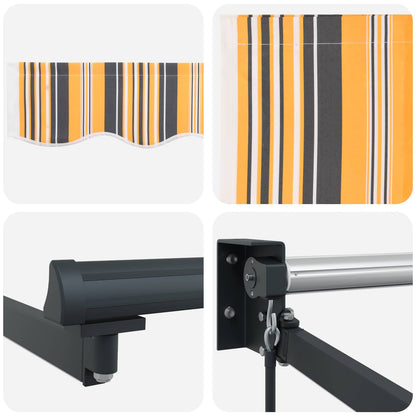 Tenda retrattile manuale con LED 3,5 x 2,5 m | homemem39