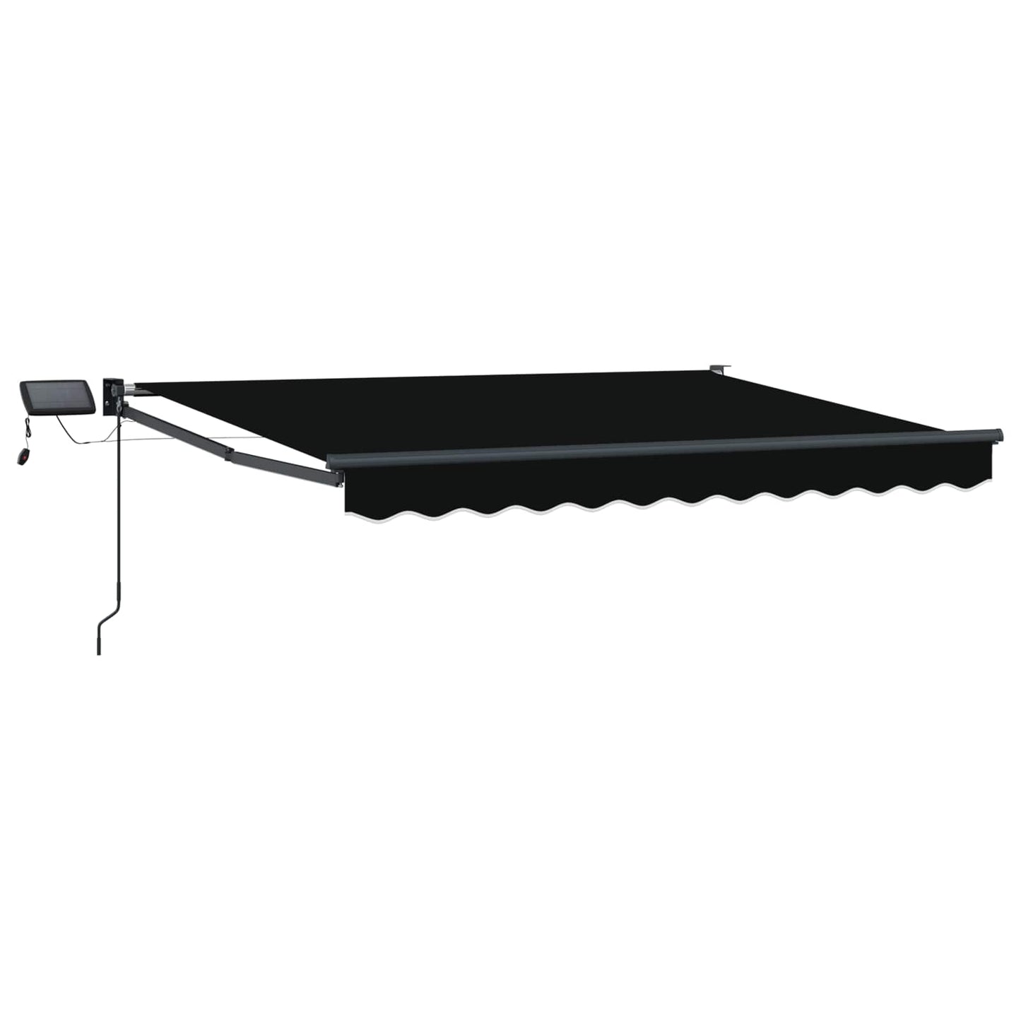 Tenda retrattile manuale con LED Nero e antracite 3,5 x 2,5 m