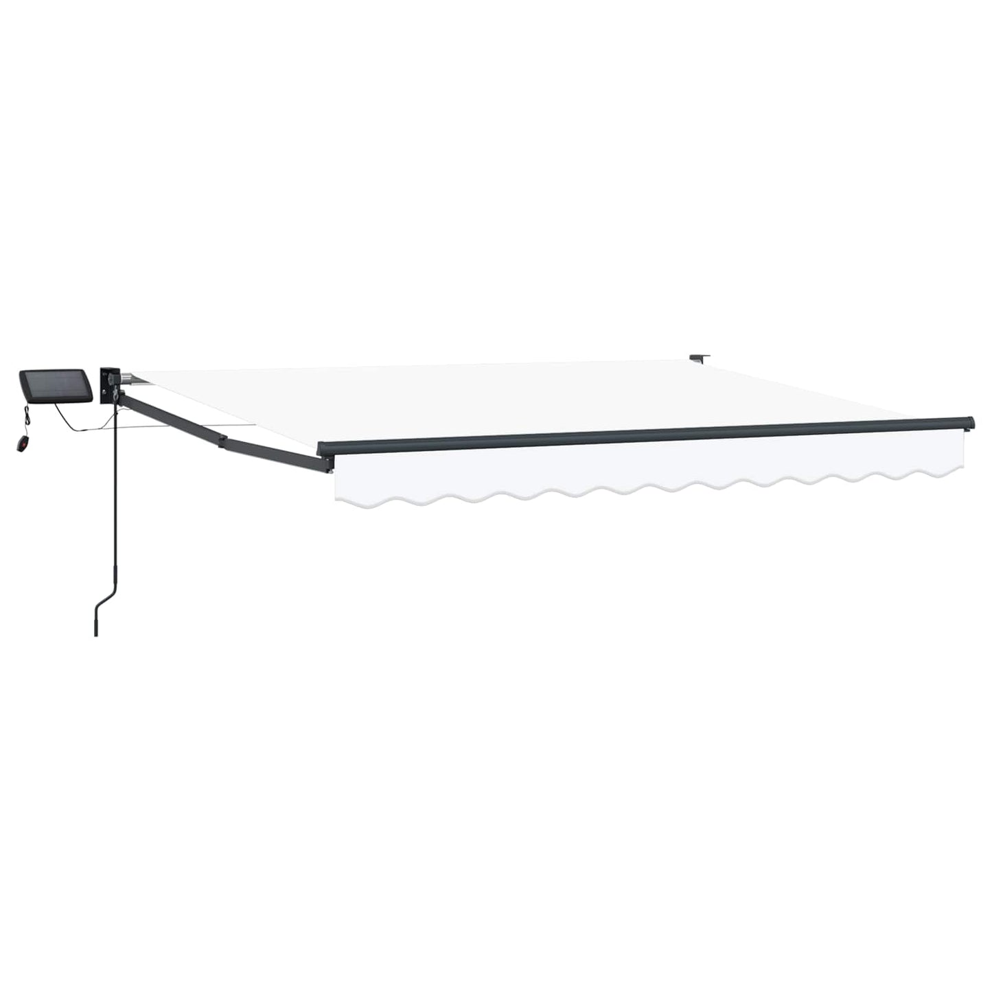 Tenda retrattile manuale con LED Bianco e Antracite 3,5 x 2,5 m | homemem39