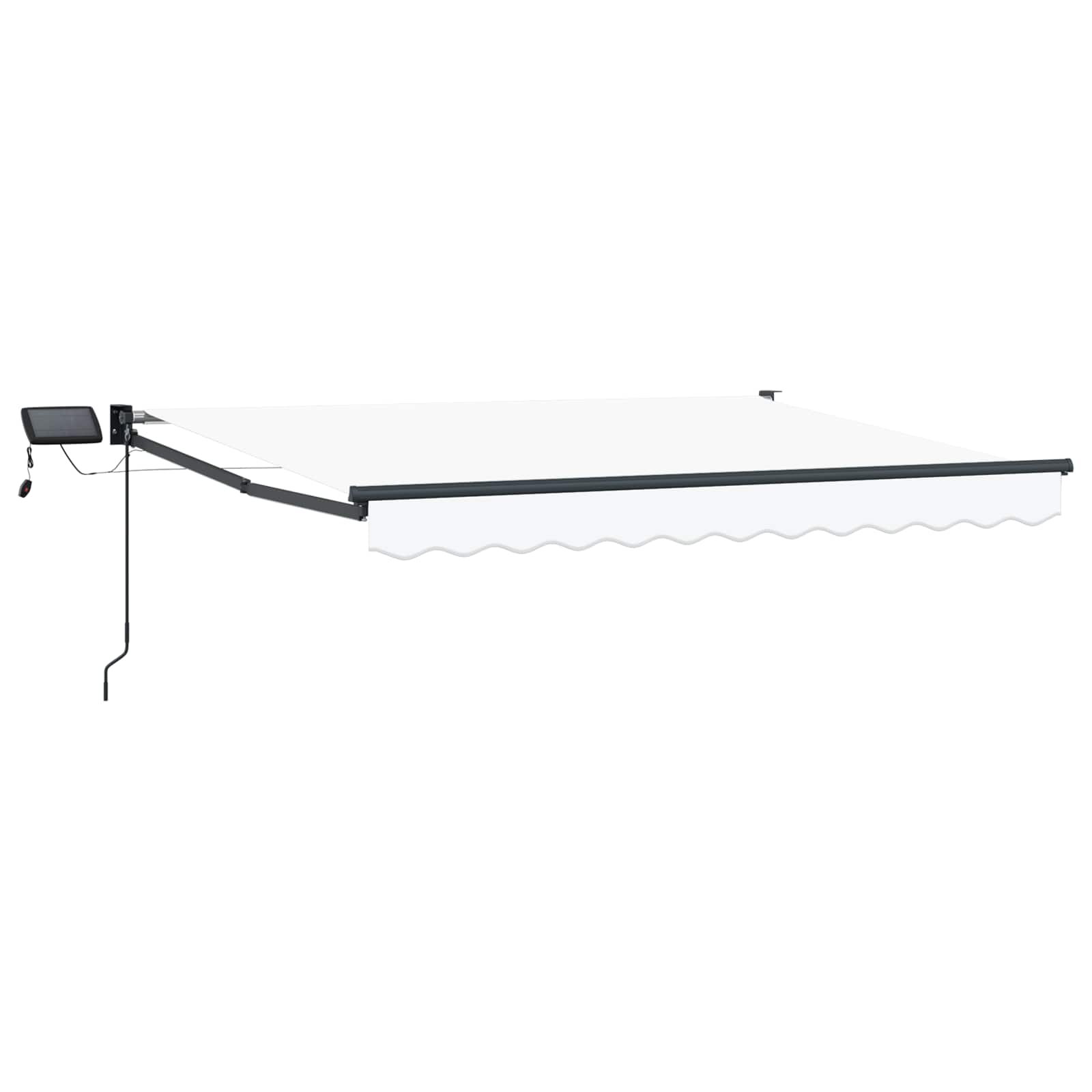 Tenda retrattile manuale con LED Bianco e Antracite 3,5 x 2,5 m | homemem39
