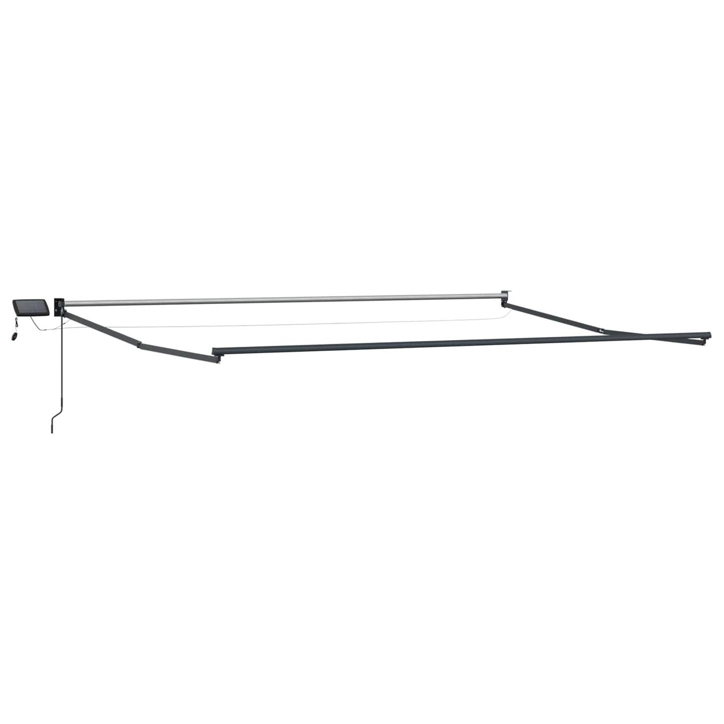 Tenda retrattile manuale con LED Antracite 4 × 3 m | homemem39