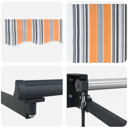 Tenda retrattile manuale con LED 4 × 3 m | homemem39