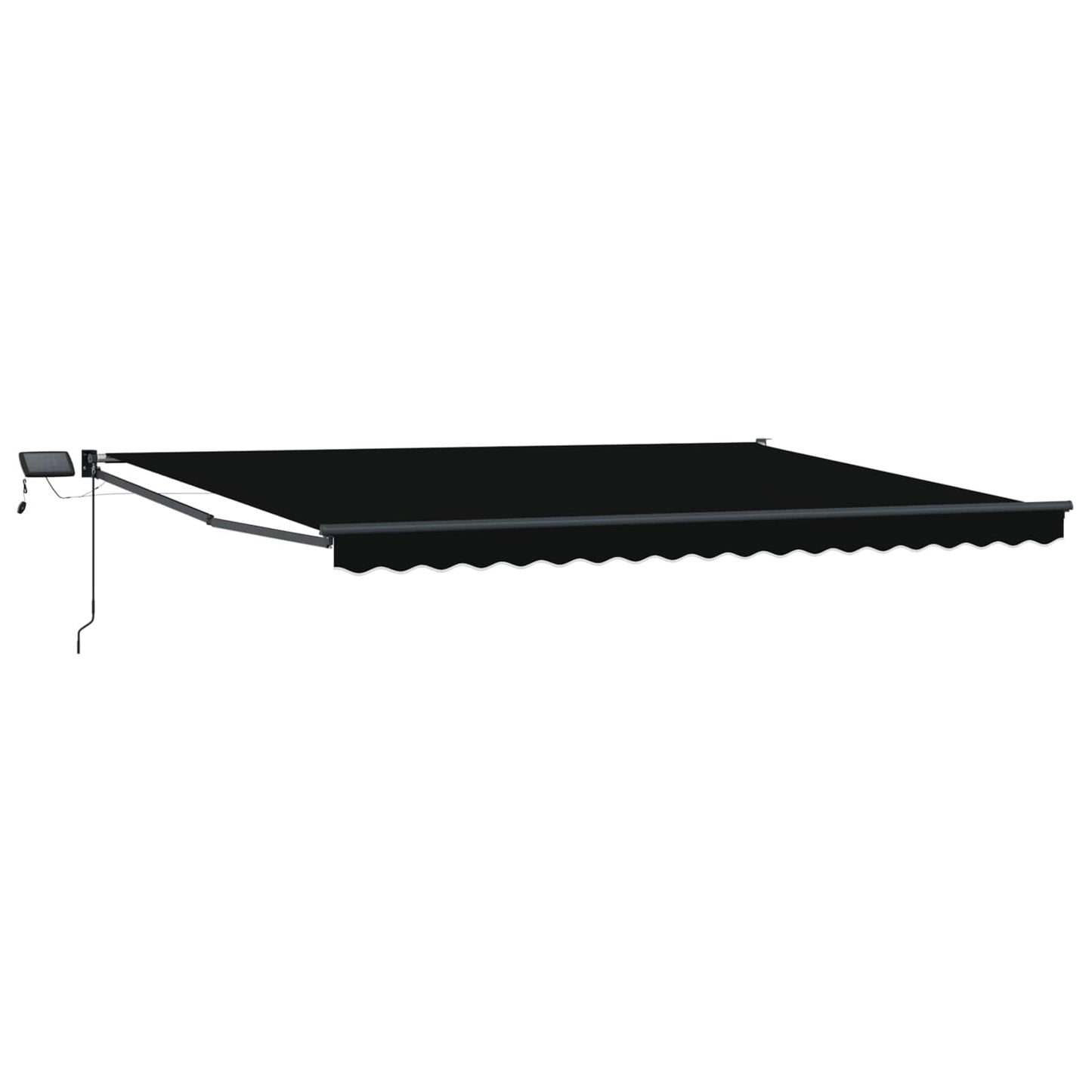 Tenda retrattile manuale con LED Nero e antracite 4 × 3 m | homemem39