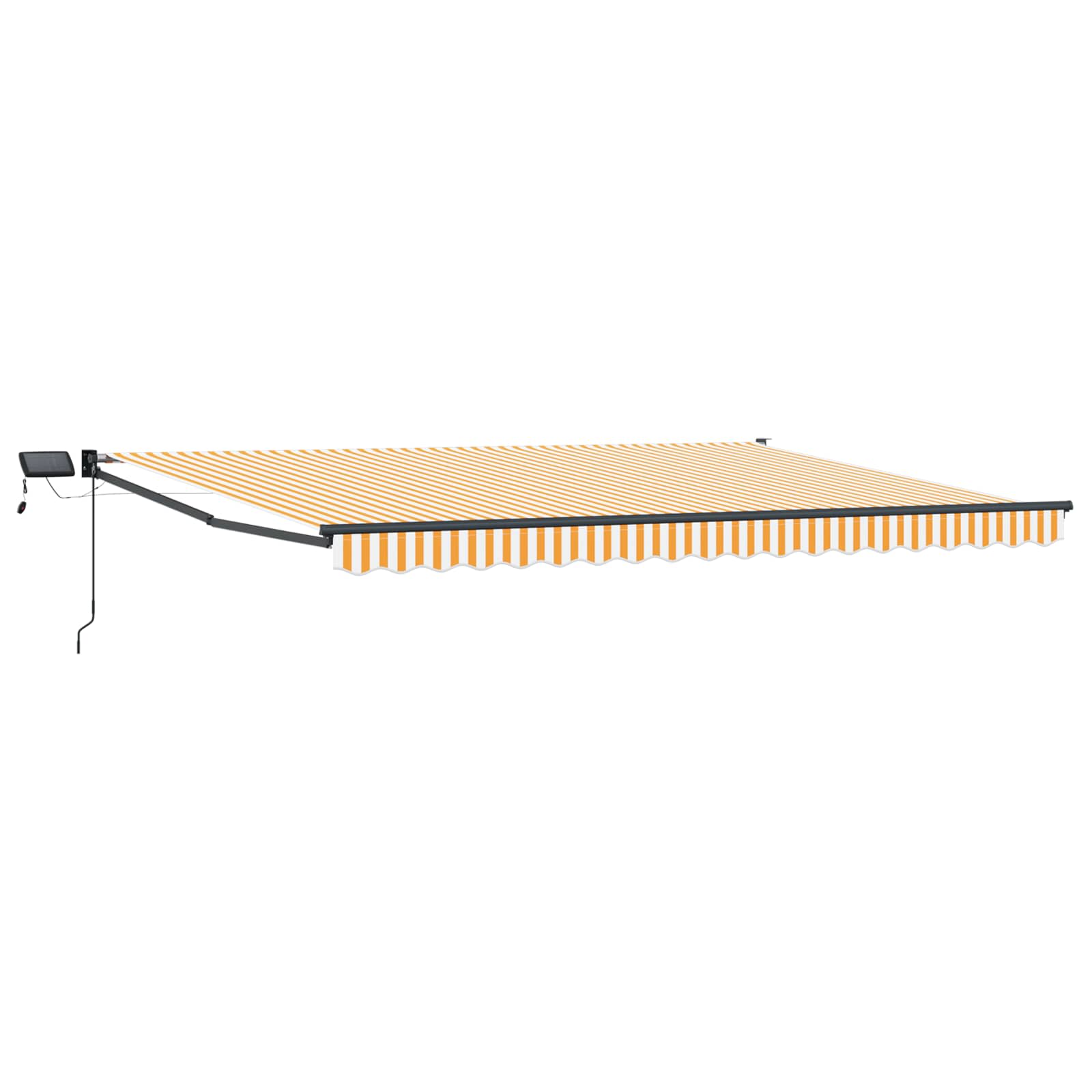 Tenda retrattile manuale con LED 4,5 × 3 m | homemem39