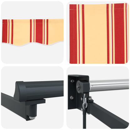 Tenda retrattile manuale con LED Multicolore 4,5 × 3 m | homemem39