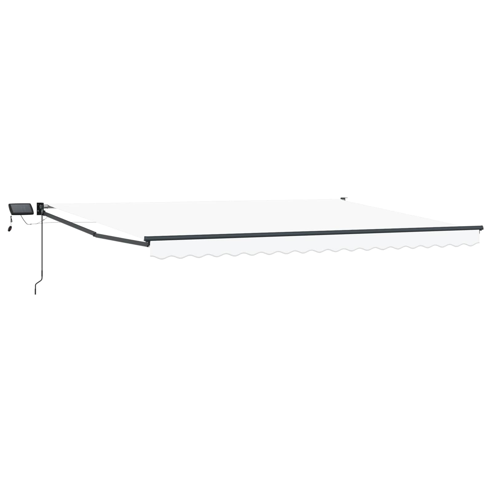 Tenda retrattile manuale con LED Bianco e Antracite 4,5 × 3 m | homemem39