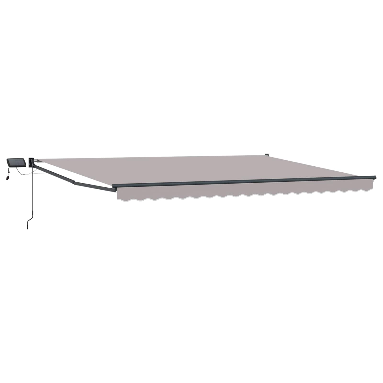 Tenda retrattile manuale con LED 4,5 × 3 m | homemem39