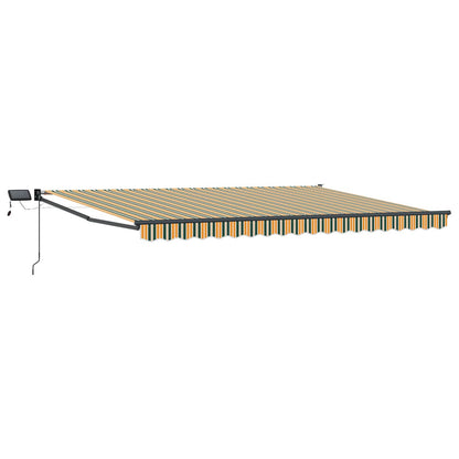 Tenda retrattile manuale con LED 4,5 × 3 m | homemem39