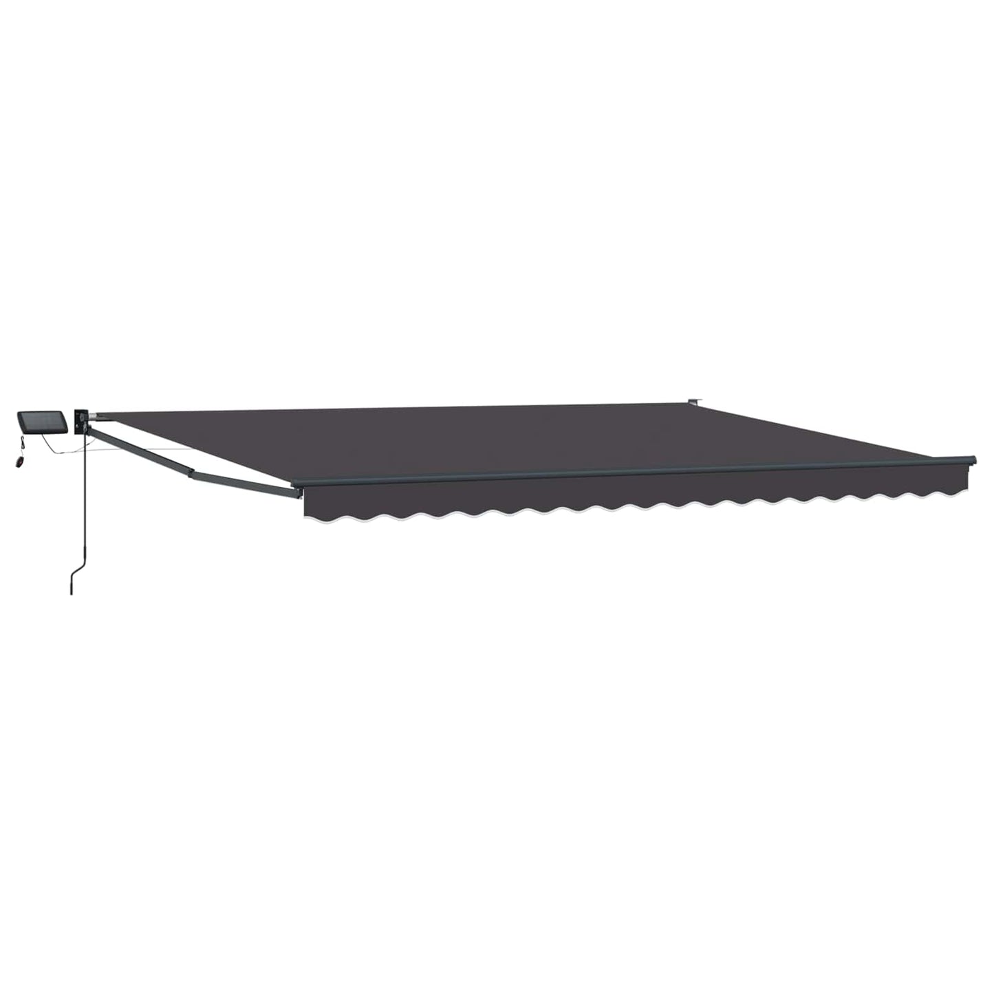 Tenda retrattile manuale con LED Antracite 5 x 3 m | homemem39