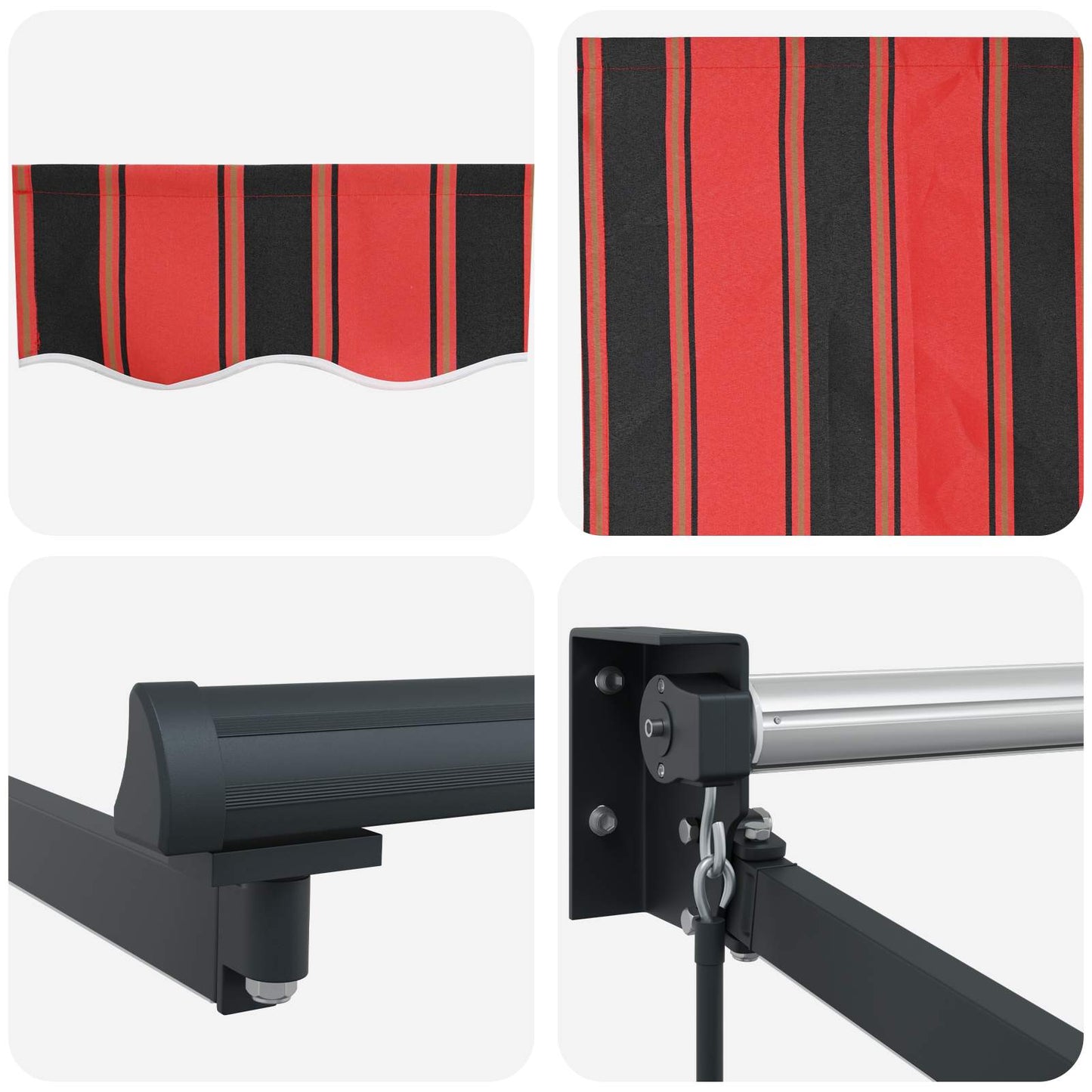 Tenda retrattile manuale con LED 5 x 3 m | homemem39
