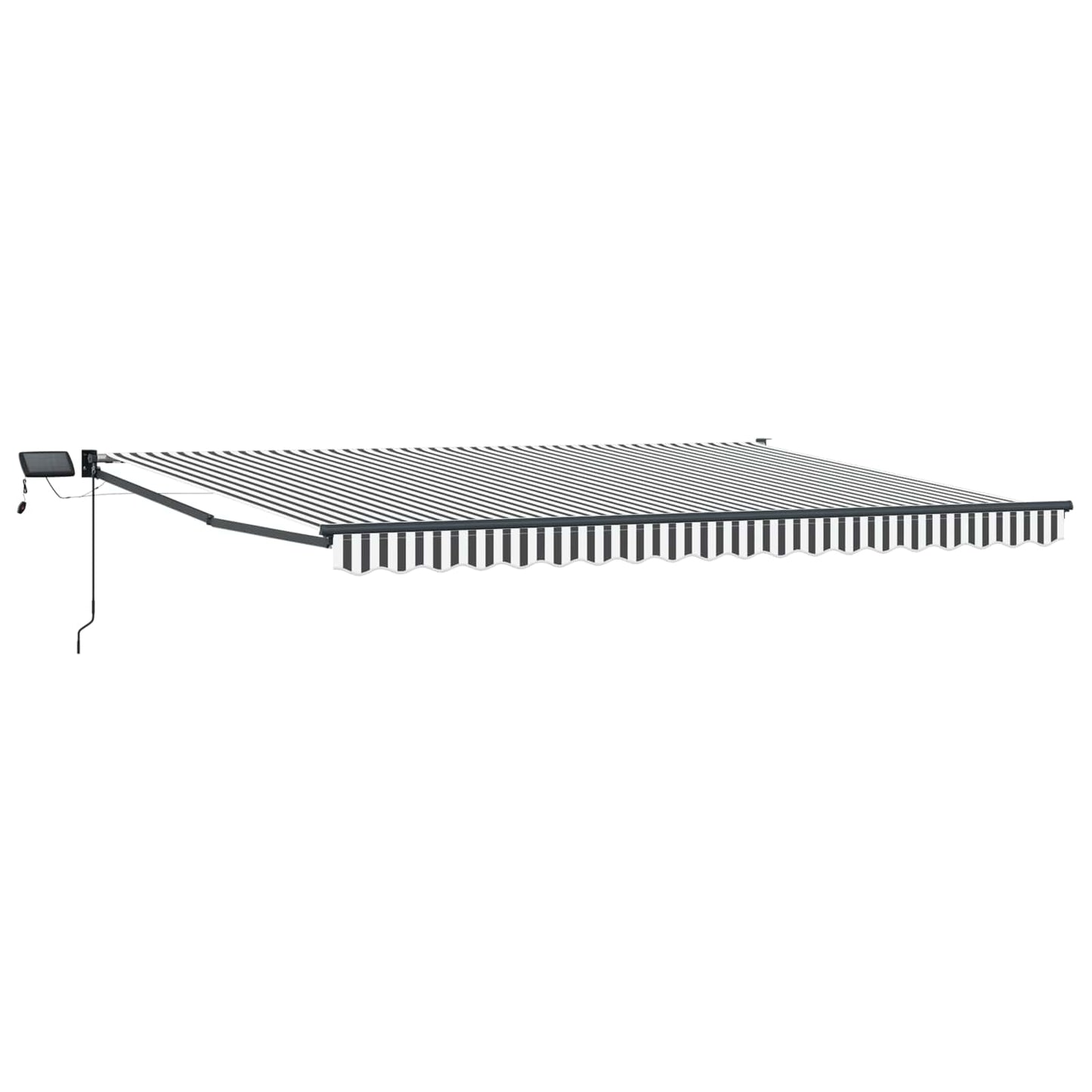 Tenda retrattile manuale con LED Antracite e Bianco 5 x 3 m | homemem39