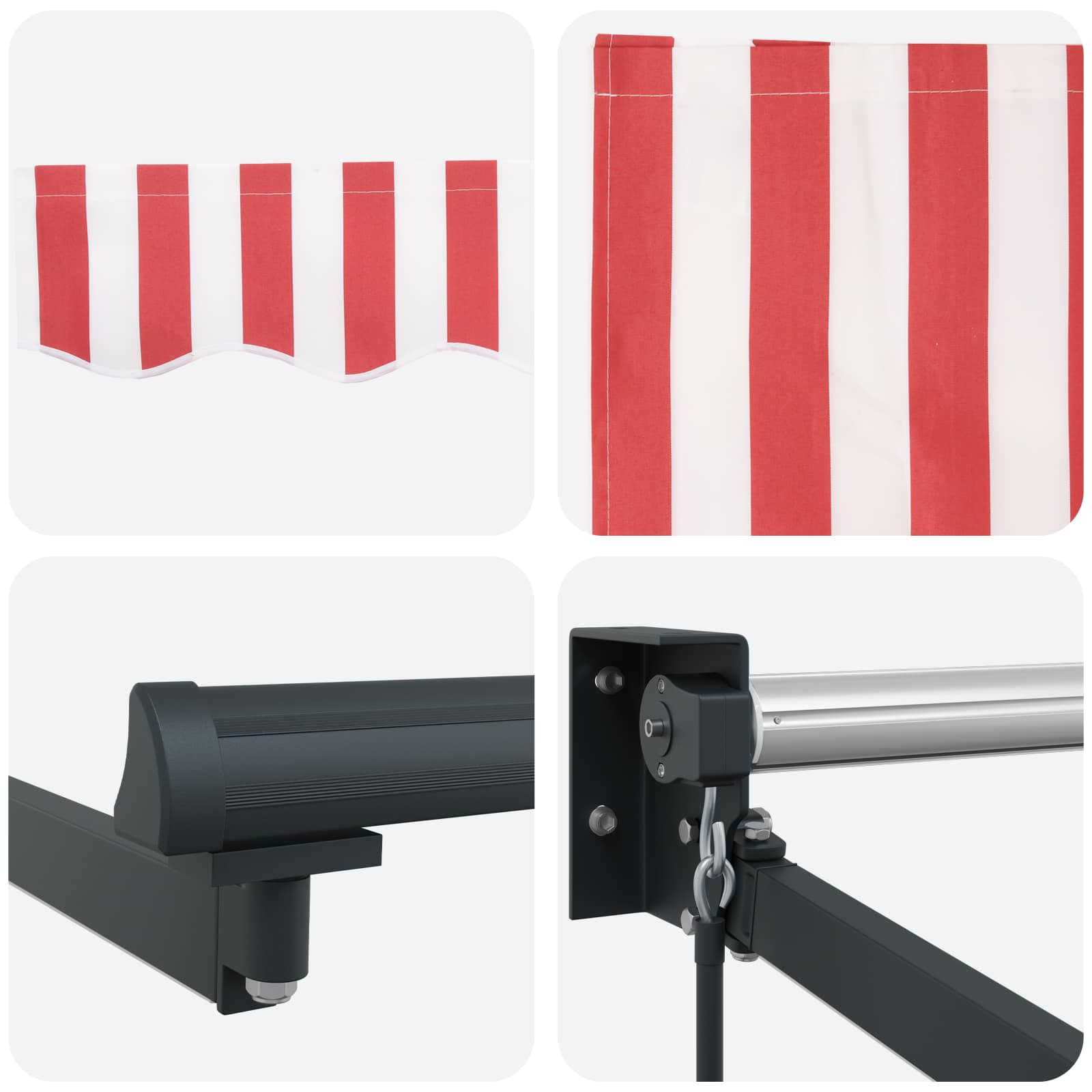 Tenda retrattile manuale con LED 5 x 3 m | homemem39