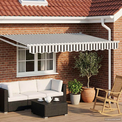 Tettuccio Elettrico Retrattile Antracite e Bianco 2,5 x 2 m | homemem39