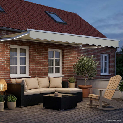 Tettuccio Elettrico Retrattile Crema 3 x 2 m | homemem39