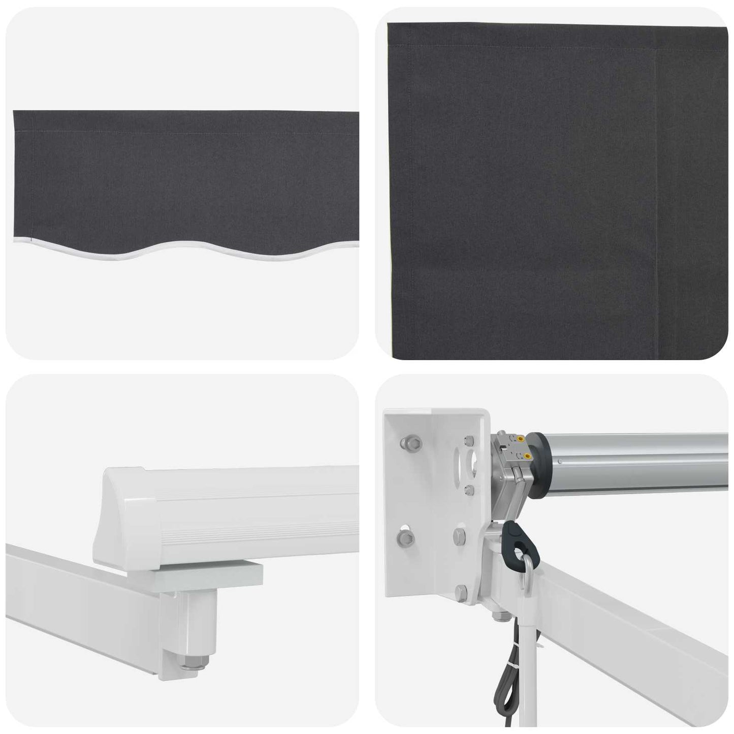 Tettuccio Elettrico Retrattile Antracite 3,5 x 2 m | homemem39
