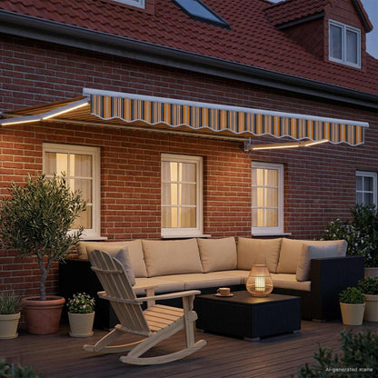 Tettuccio Elettrico Retrattile Giallo e Grigio 3,5 x 2 m | homemem39