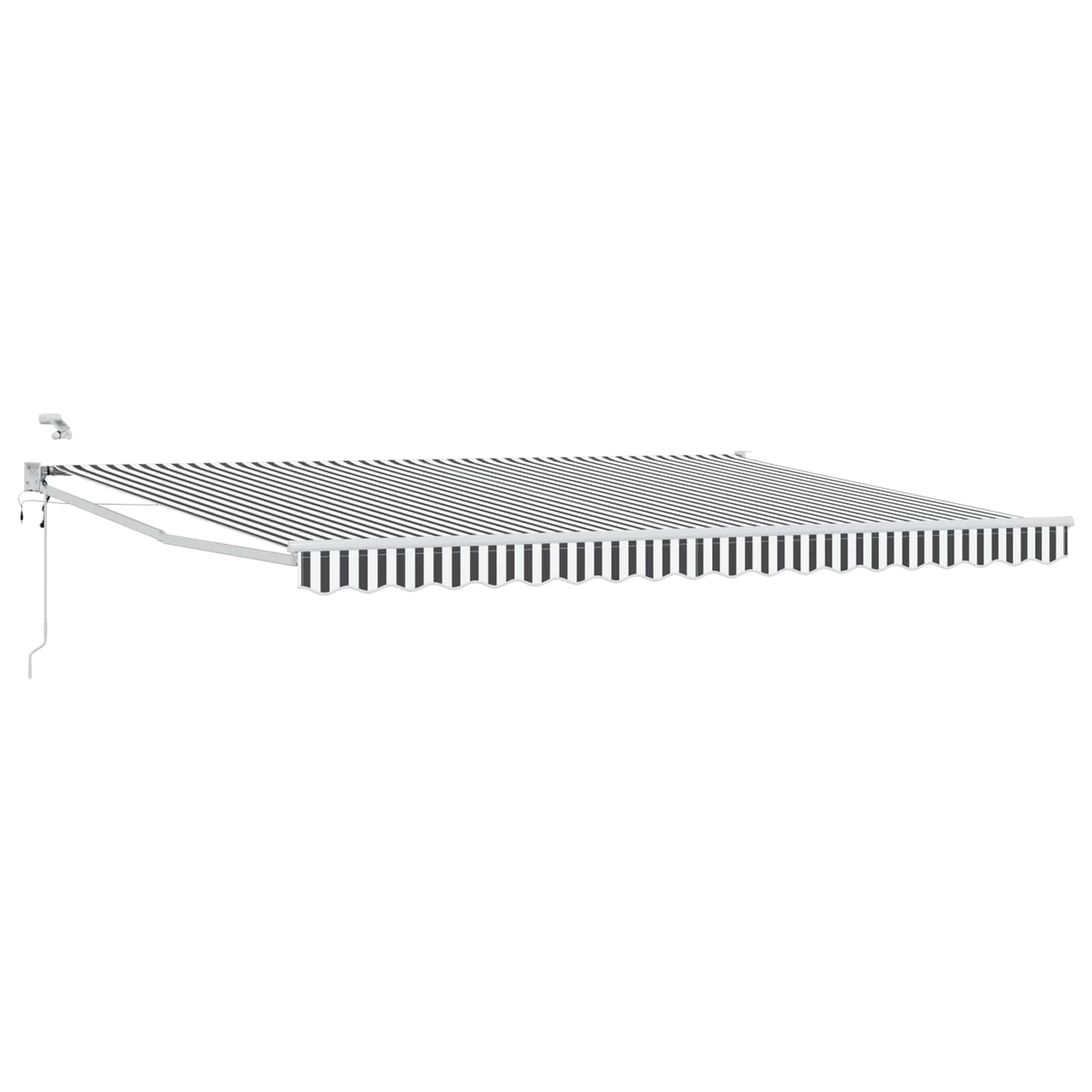 Tettuccio Elettrico Retrattile Antracite e Bianco 4 x 2 m | homemem39