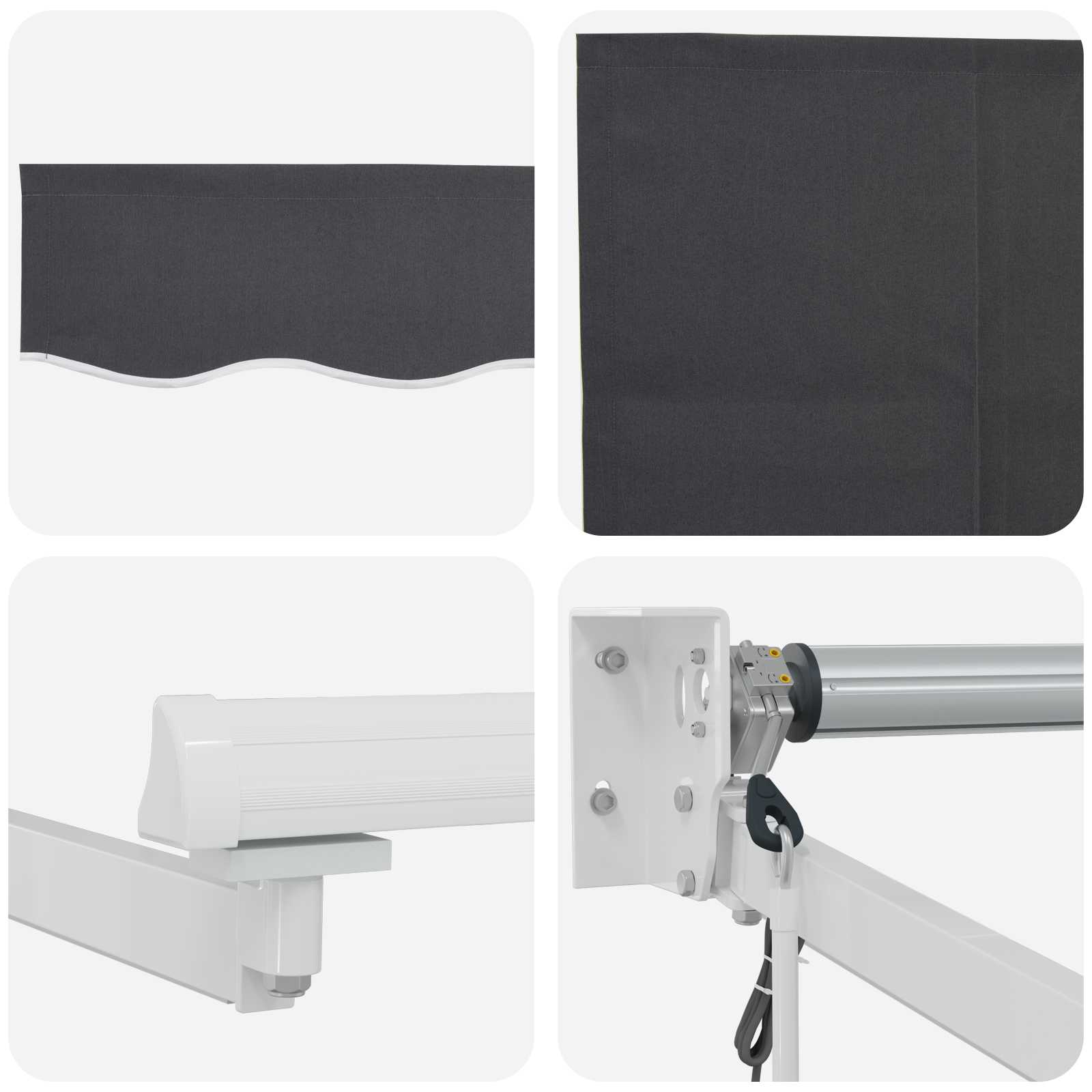 Tettuccio Elettrico Retrattile Antracite 3 x 2,5 m | homemem39