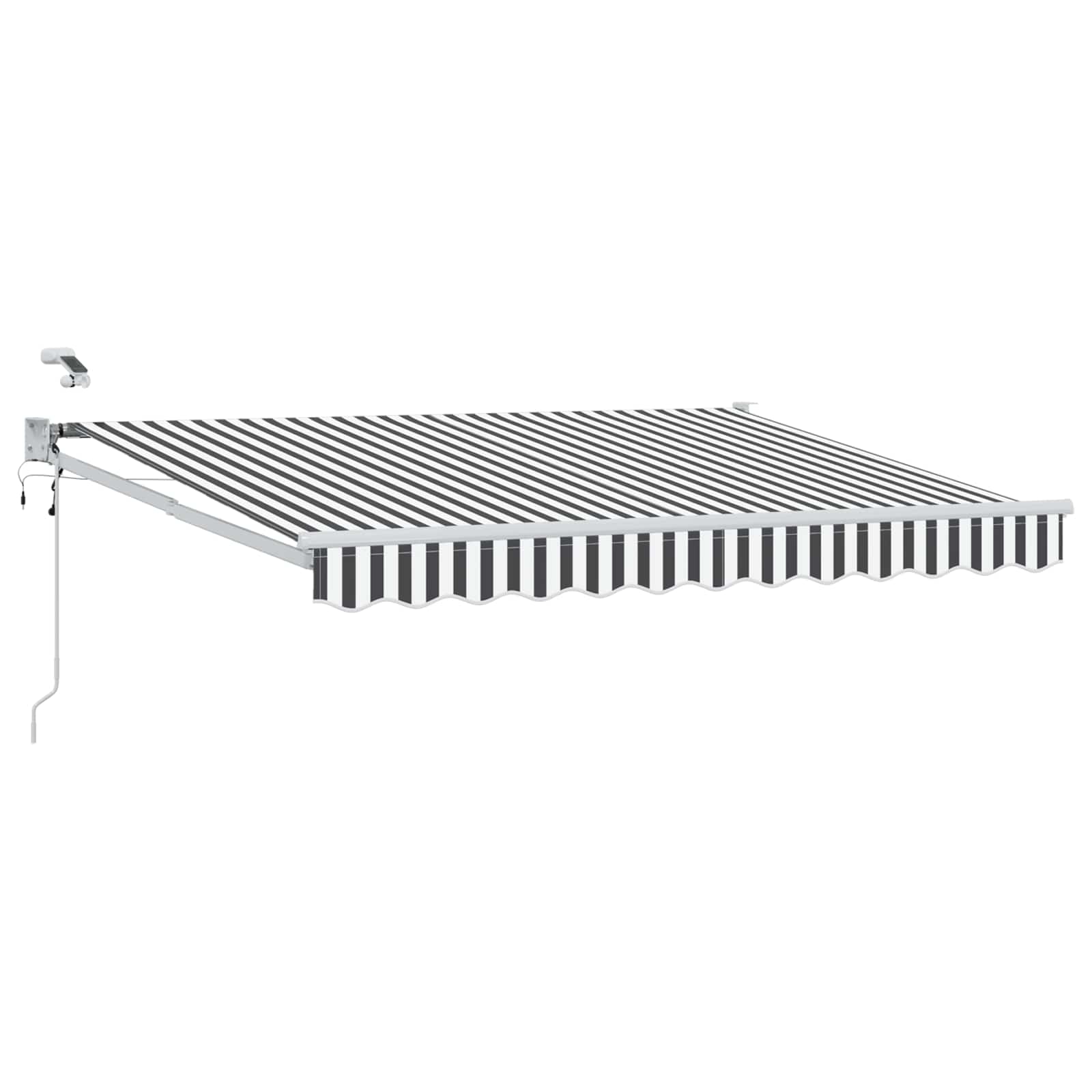 Tettuccio Elettrico Retrattile Antracite e Bianco 3 x 2,5 m | homemem39