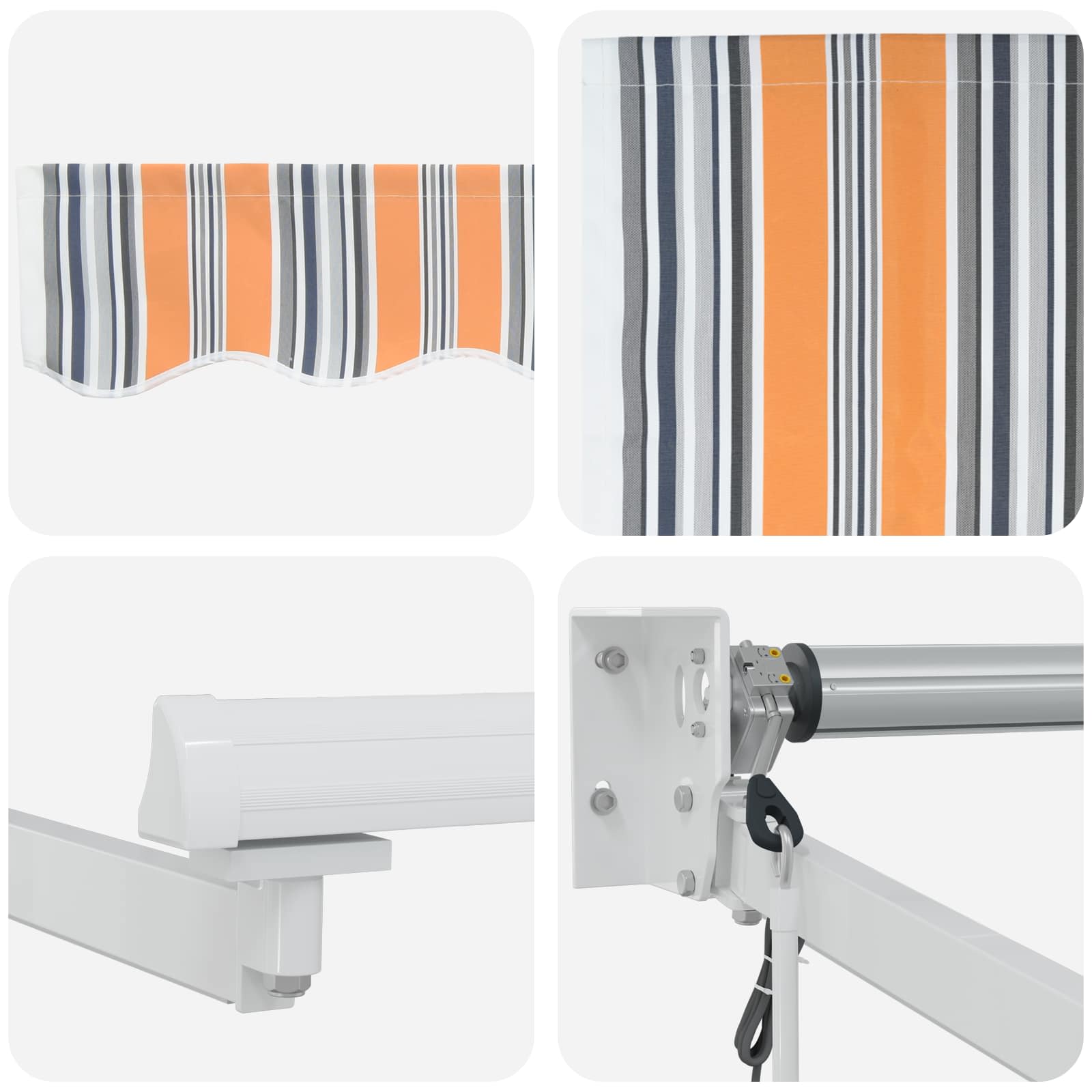 Tettuccio Elettrico Retrattile Blu e Arancione 3 x 2,5 m | homemem39