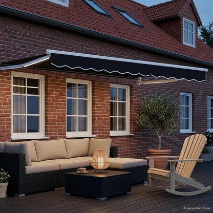 Tettuccio Elettrico Retrattile Nero 3 x 2,5 m | homemem39