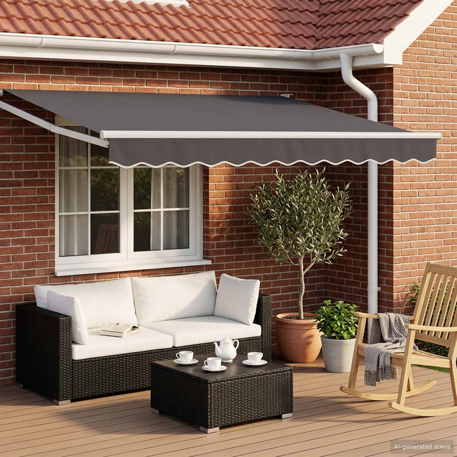 Tettuccio Elettrico Retrattile Antracite 3,5 x 2,5 m | homemem39