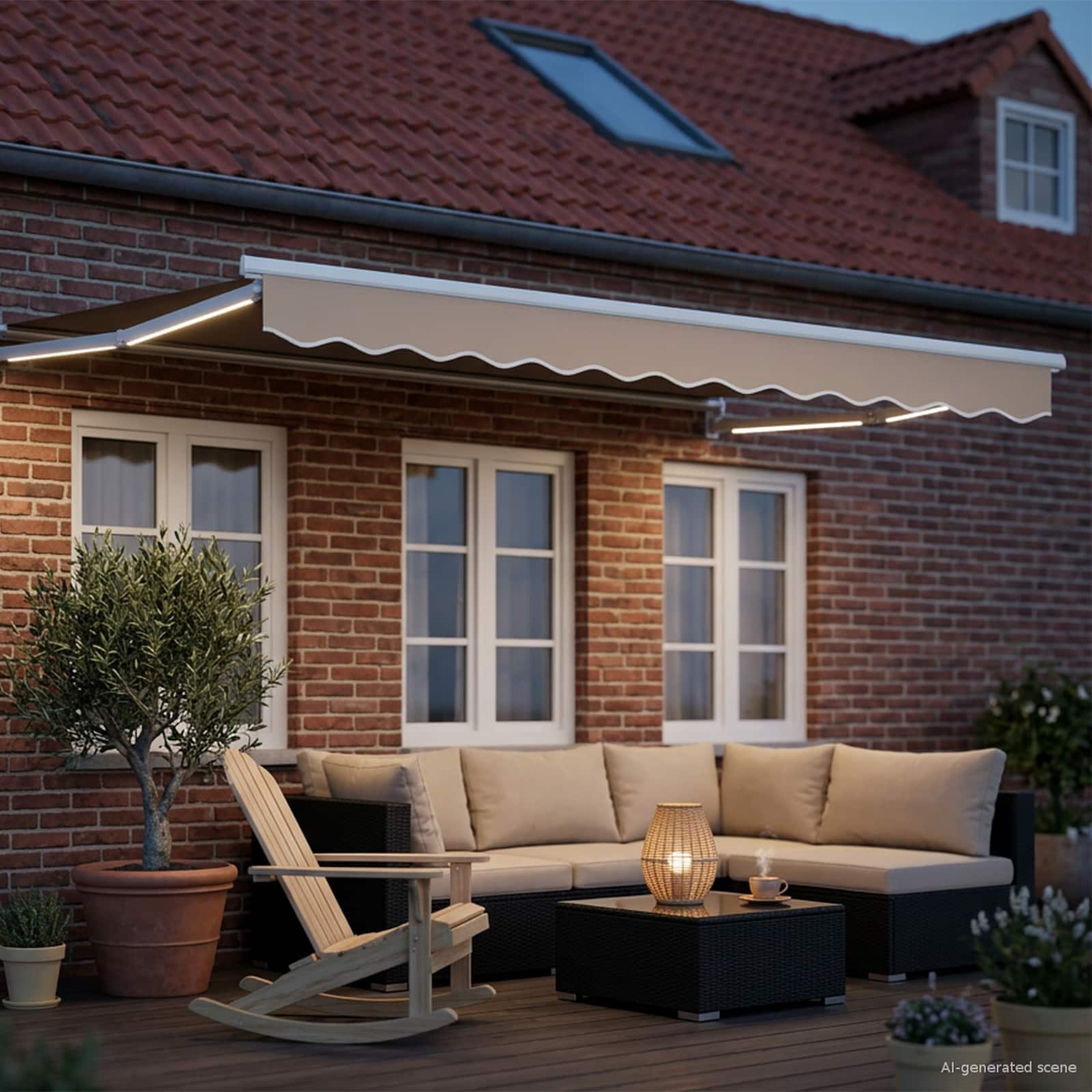 Tettuccio Elettrico Retrattile Beige 3,5 x 2,5 m | homemem39
