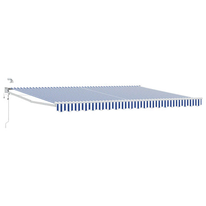 Tettuccio Elettrico Retrattile Blu e Bianco 4 × 3 m | homemem39