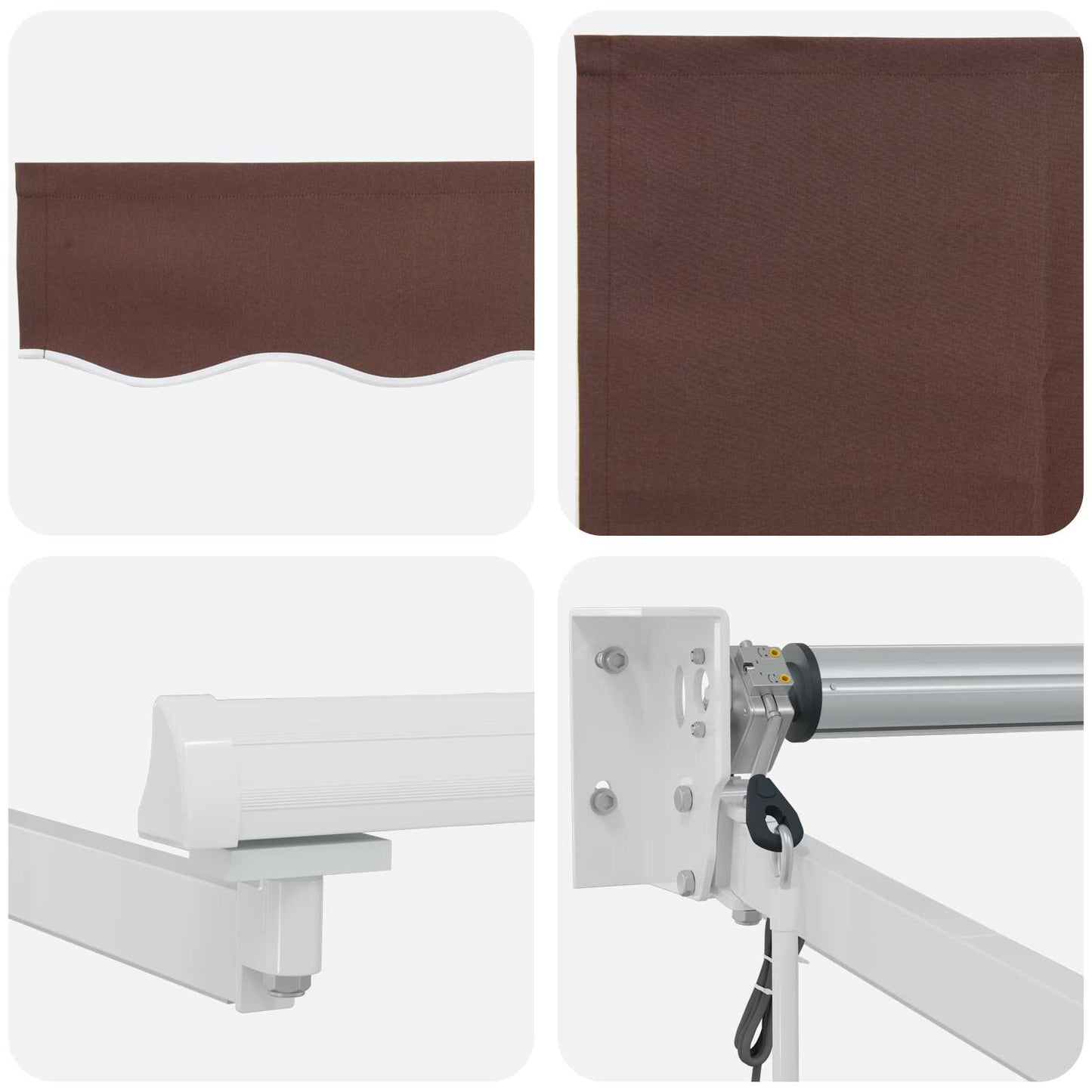 Tettuccio Elettrico Retrattile Marrone 4 × 3 m | homemem39