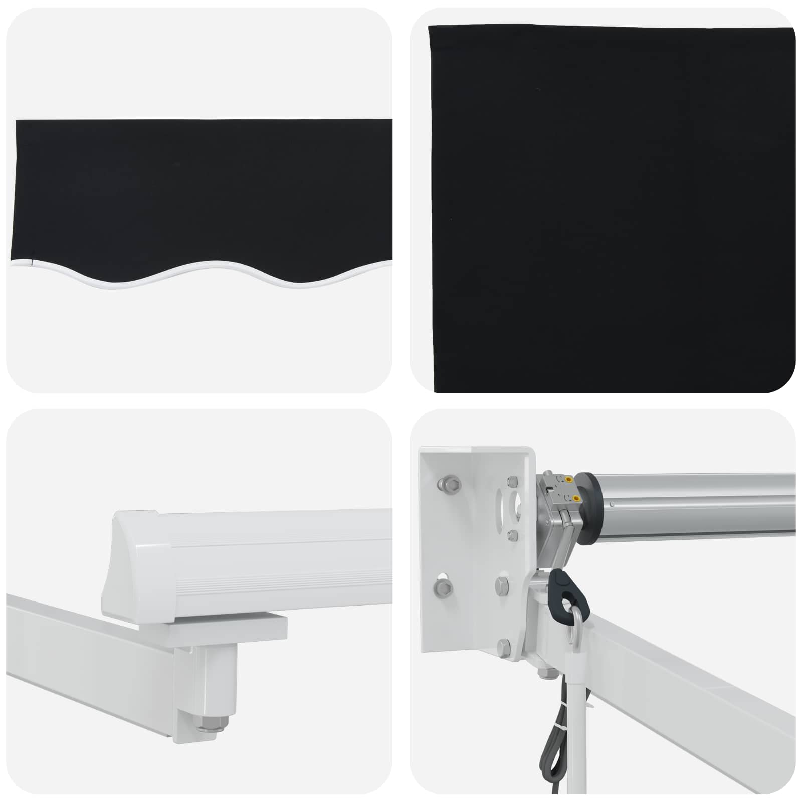 Tettuccio Elettrico Retrattile Nero 4 × 3 m | homemem39