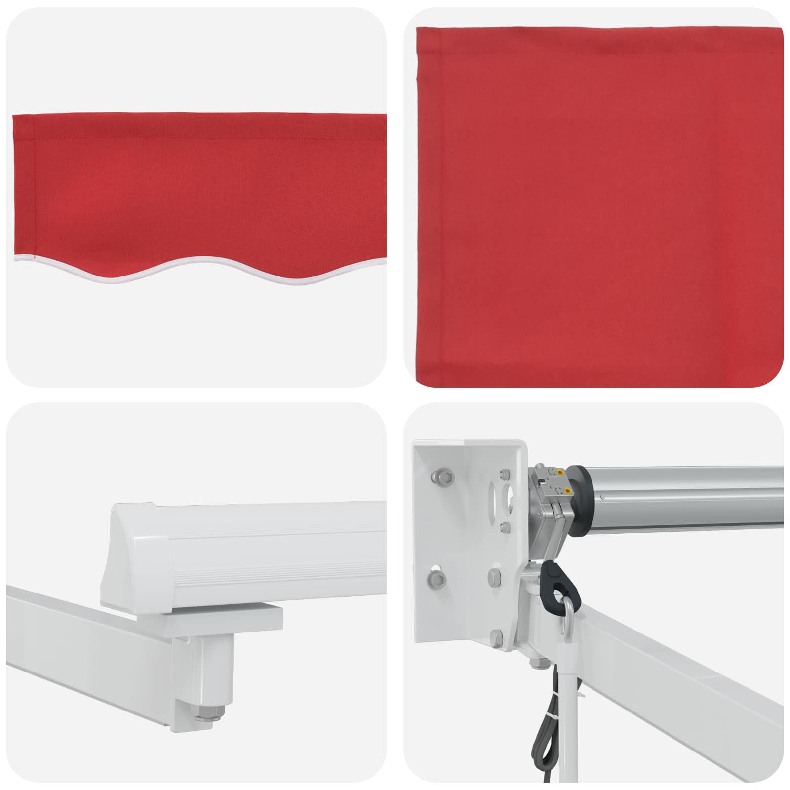 Tettuccio Elettrico Retrattile Rosso 4 × 3 m | homemem39