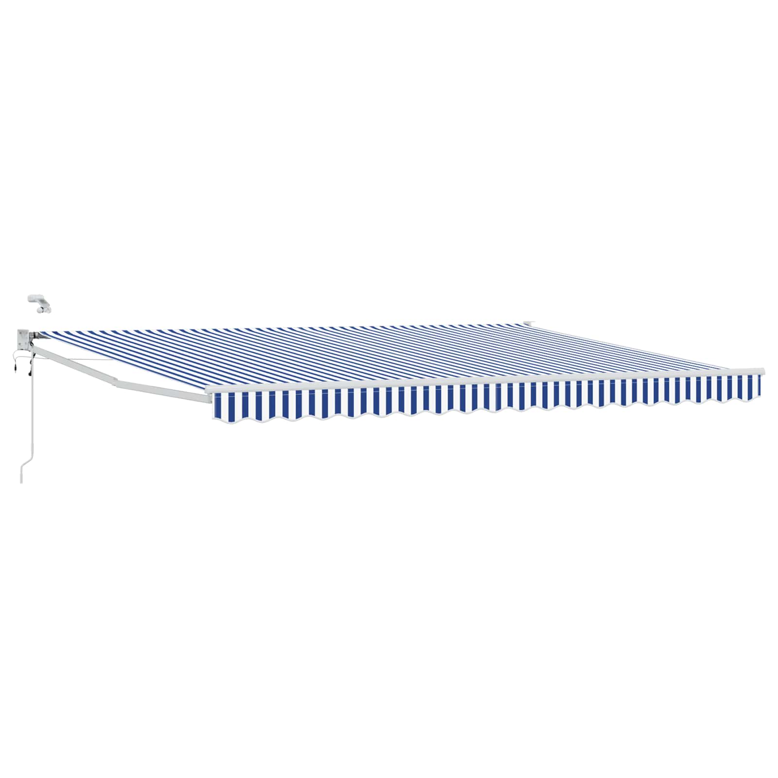 Tettuccio Elettrico Retrattile Blu e Bianco 4,5 × 3 m | homemem39