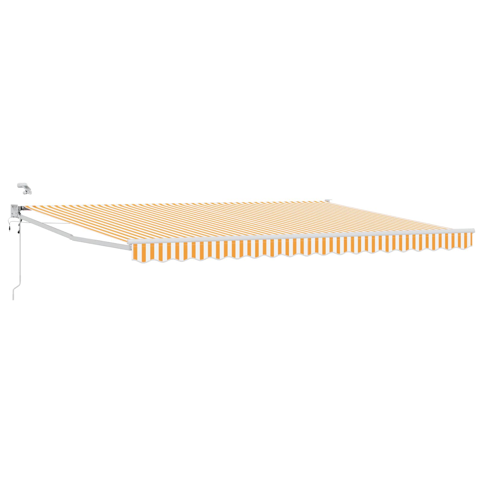 Tettuccio Elettrico Retrattile Arancione e bianco 4,5 × 3 m | homemem39