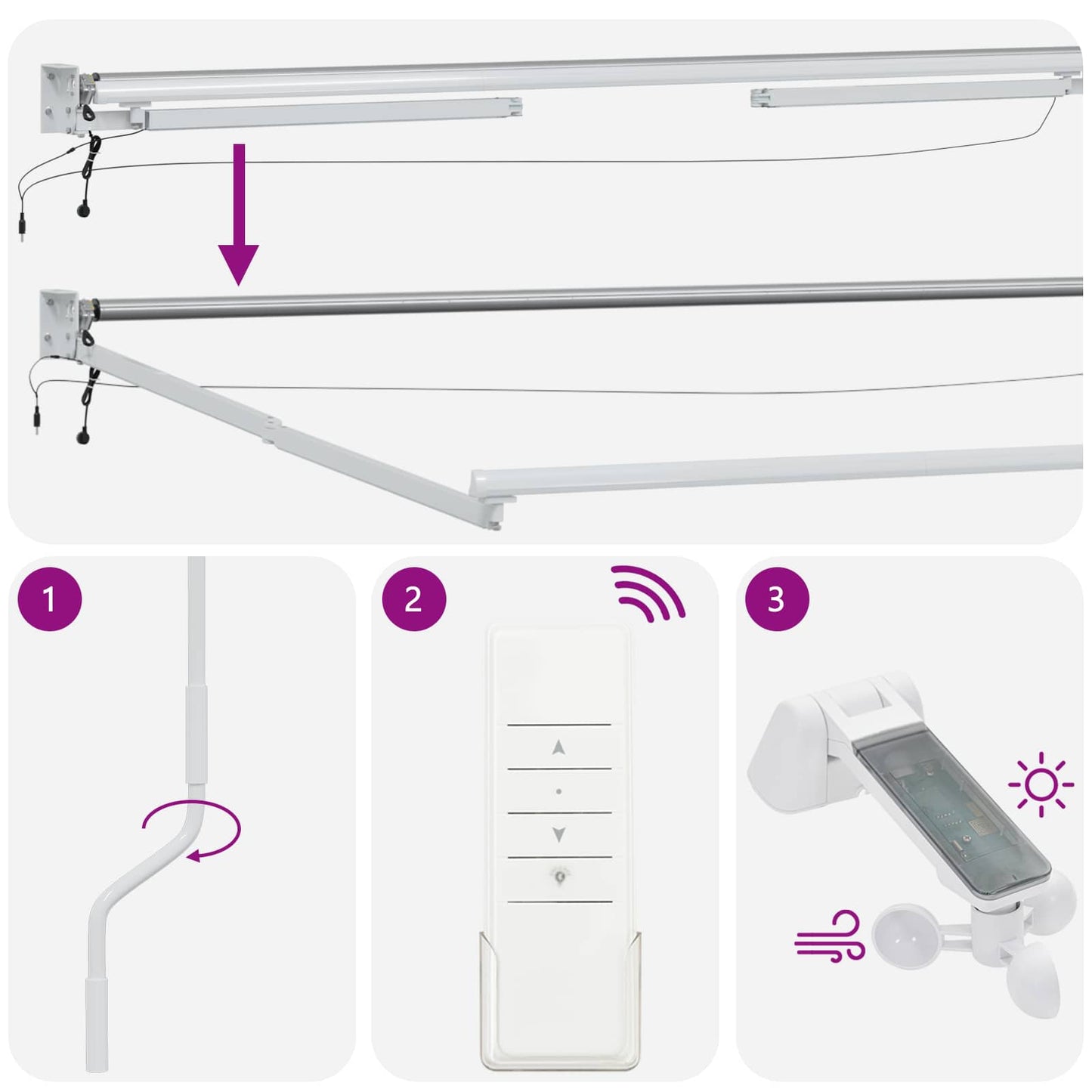 Tettuccio Elettrico Retrattile Arancione e bianco 4,5 × 3 m | homemem39