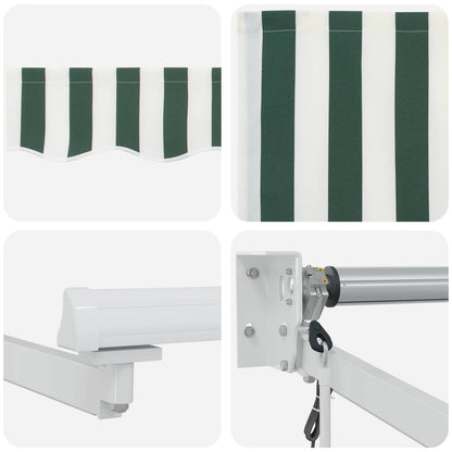 Tettuccio Elettrico Retrattile Verde e Bianco 4,5 × 3 m | homemem39