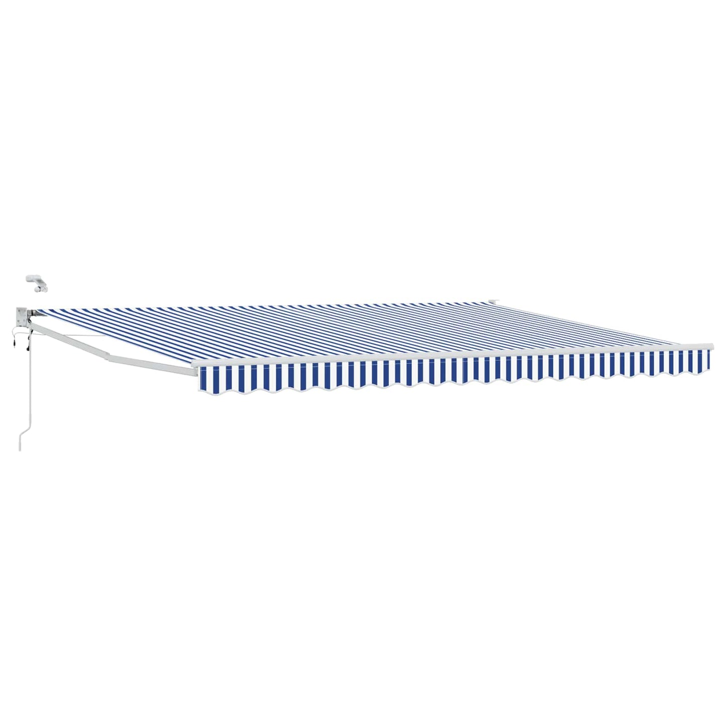 Tettuccio Elettrico Retrattile Blu e Bianco 5 x 3 m | homemem39