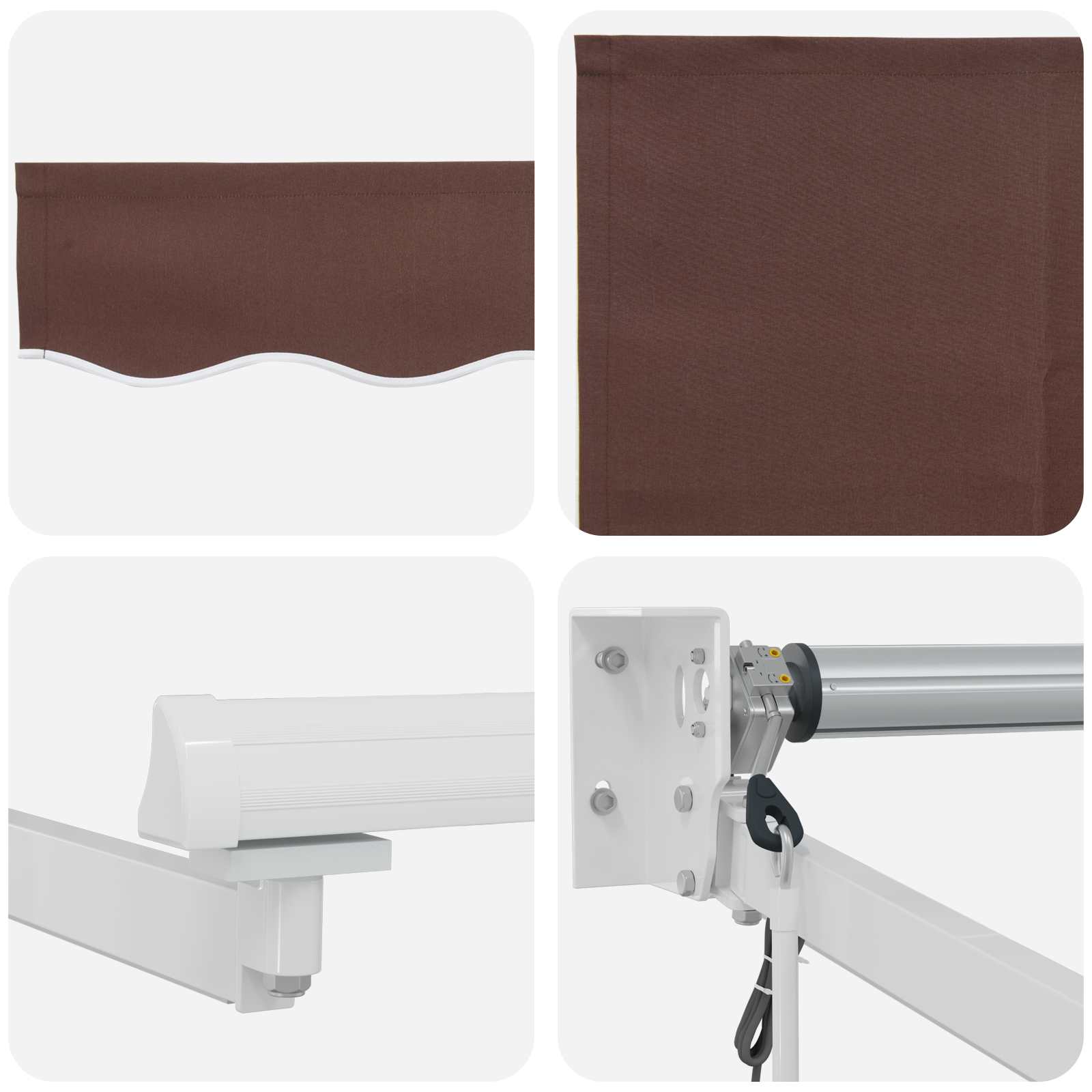 Tettuccio Elettrico Retrattile Marrone 5 x 3 m | homemem39