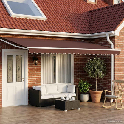 Tettuccio Elettrico Retrattile Marrone 5 x 3 m | homemem39