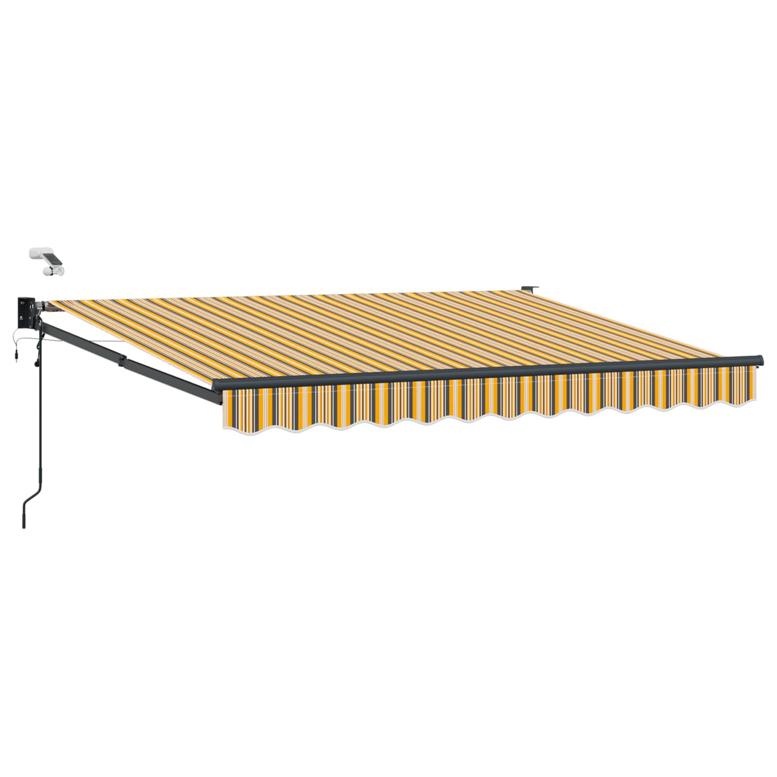 Tettuccio Elettrico Retrattile Giallo e Grigio 2,5 x 2 m | homemem39
