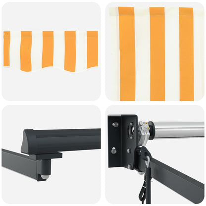 Tettuccio Elettrico Retrattile Giallo e Bianco 3 x 2 m | homemem39