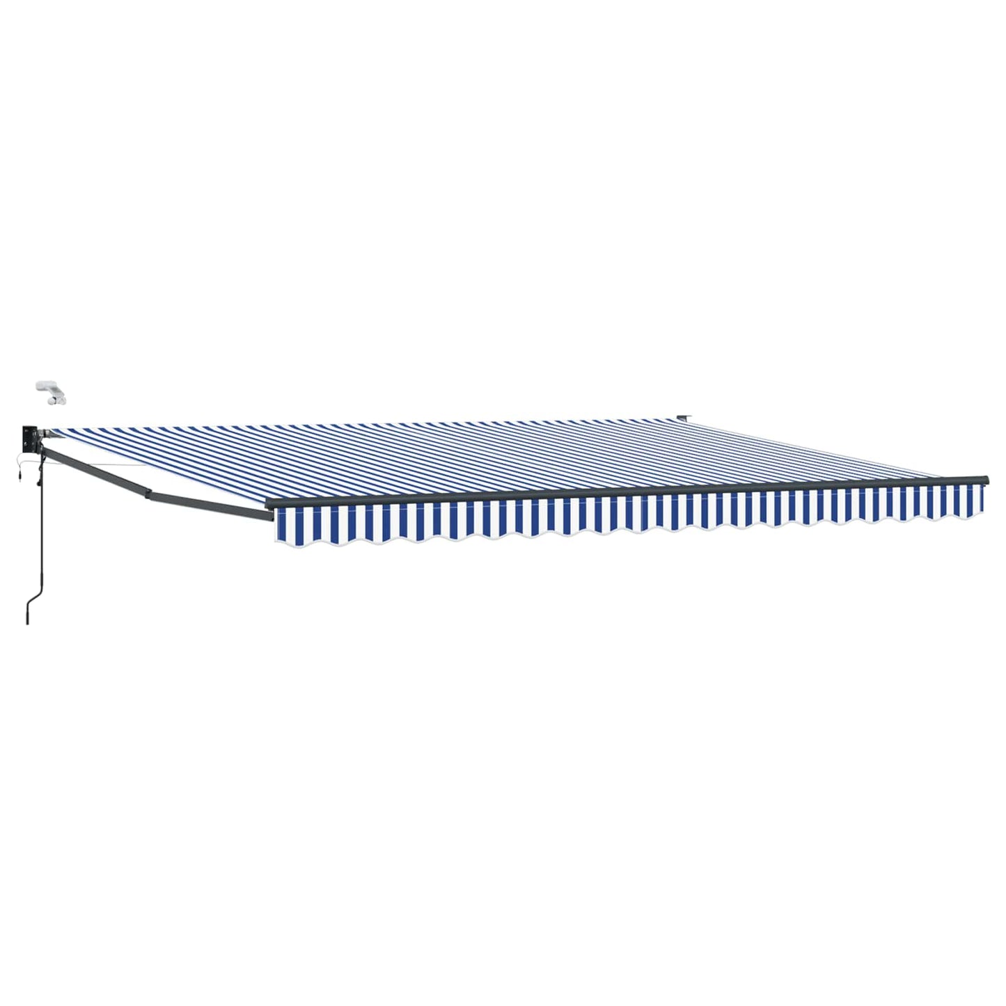 Tettuccio Elettrico Retrattile Blu e Bianco 4 x 2 m