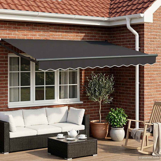 Tettuccio Elettrico Retrattile Antracite 3 x 2,5 m | homemem39