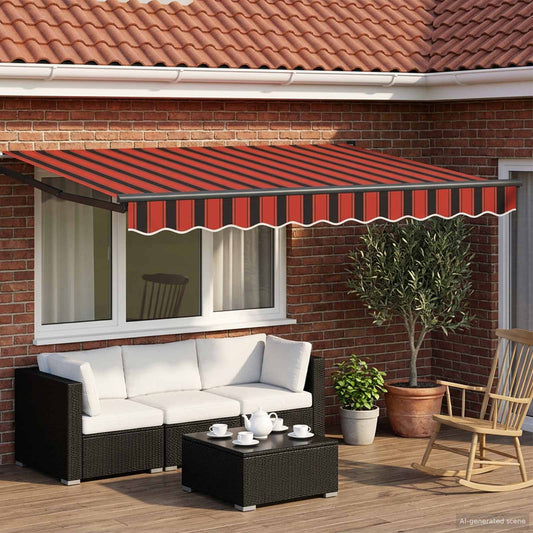 Tettuccio Elettrico Retrattile Arancione e Marrone 3 x 2,5 m | homemem39