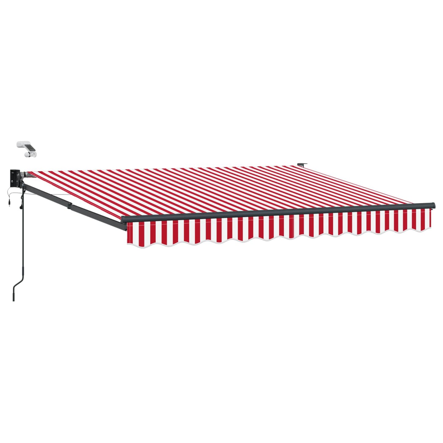 Tettuccio Elettrico Retrattile Rosso e bianco 3 x 2,5 m | homemem39