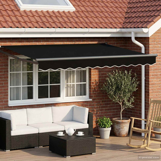 Tettuccio Elettrico Retrattile Nero 3 x 2,5 m | homemem39