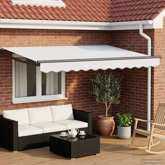 Tettuccio Elettrico Retrattile Bianco 3 x 2,5 m | homemem39