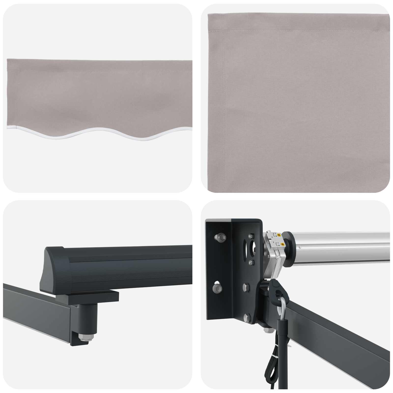 Tettuccio Elettrico Retrattile Grigio chiaro 3 x 2,5 m | homemem39