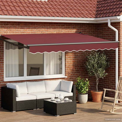 Tettuccio Elettrico Retrattile Rosso Borgogna 3,5 x 2,5 m | homemem39
