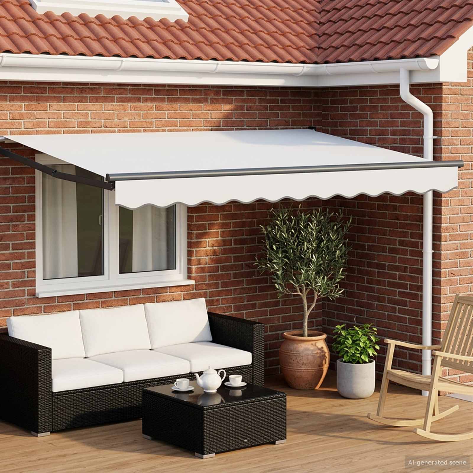 Tettuccio Elettrico Retrattile Bianco 3,5 x 2,5 m | homemem39